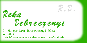 reka debreczenyi business card