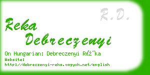 reka debreczenyi business card